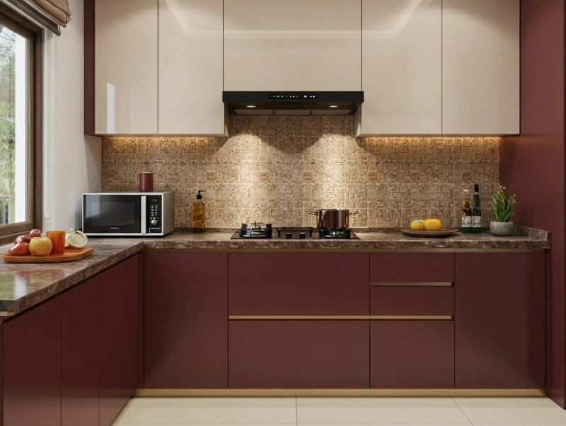 L Shaped modular kitchen designs